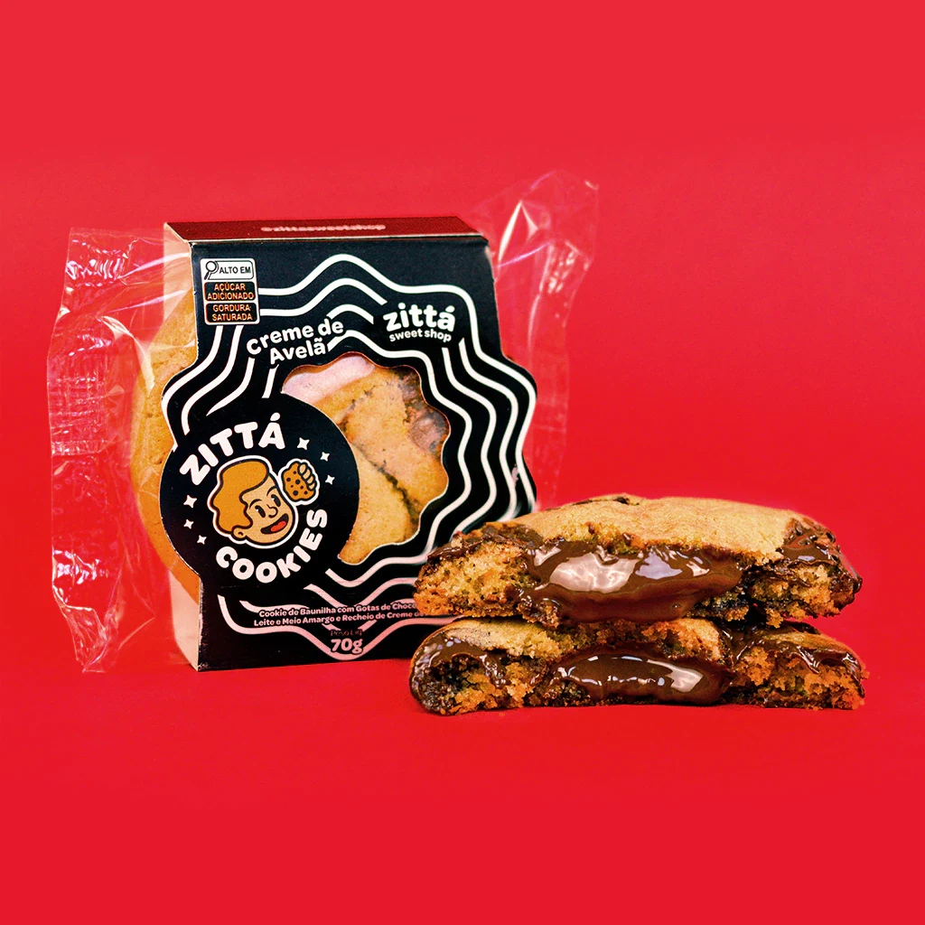 Cookie Nutella e sua embalagem original Zittá